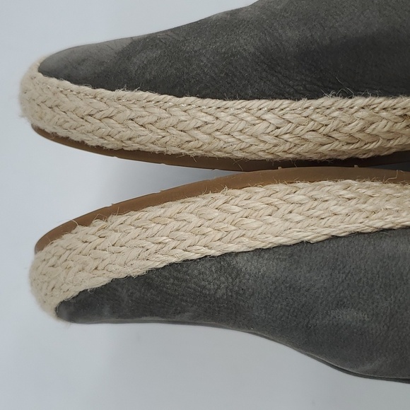 Eileen Fisher Tour Nubuck Espadrille Flat Graphite Size 6.5 - Picture 6 of 11
